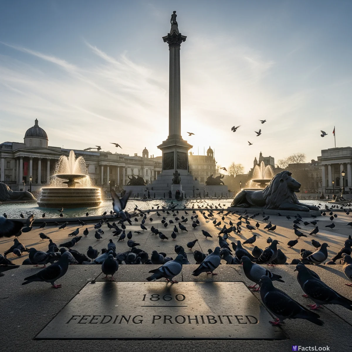 Don't Disturb the Doves in Trafalgar Square (London)
