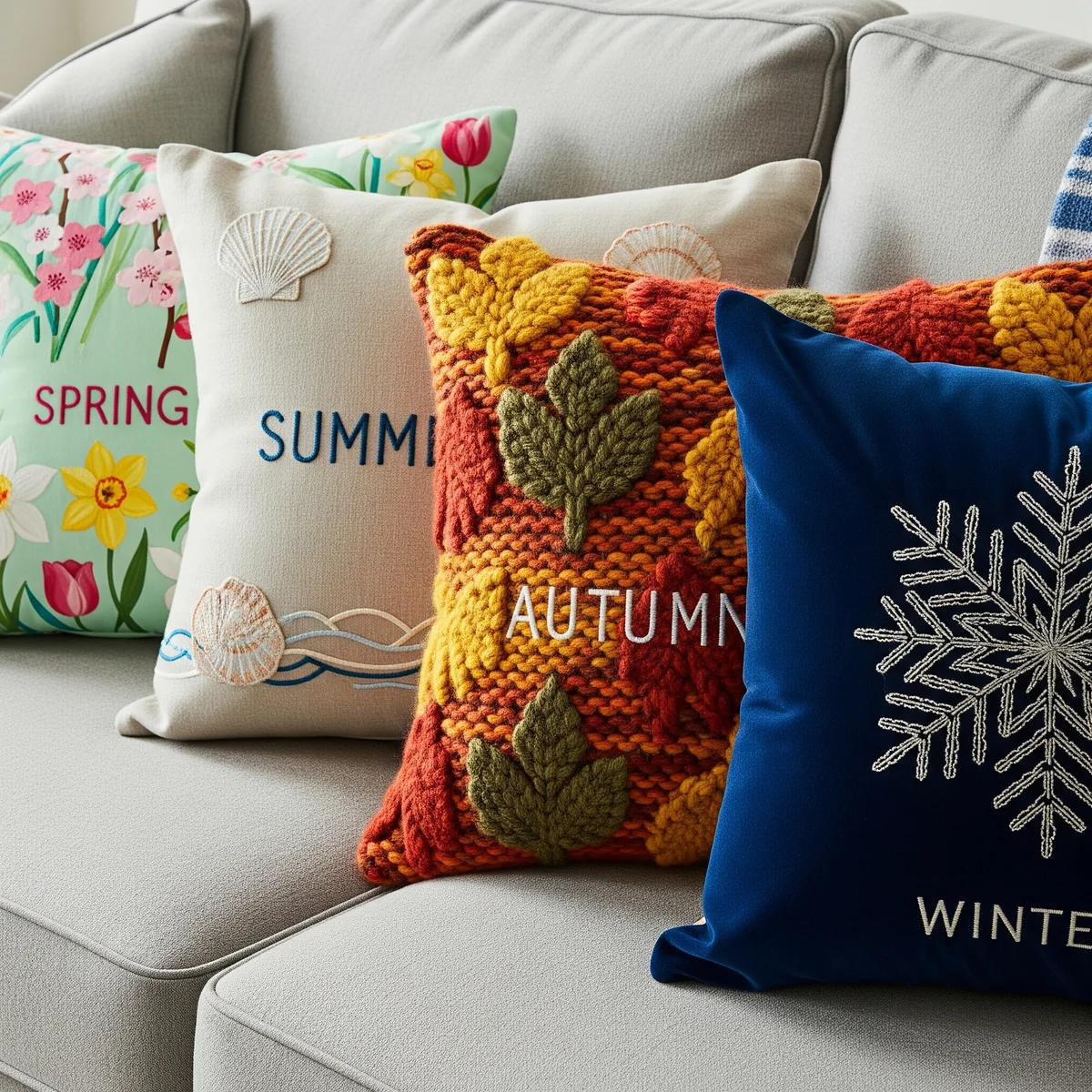 1. Pillow Talk: Swap Your Throw Pillows